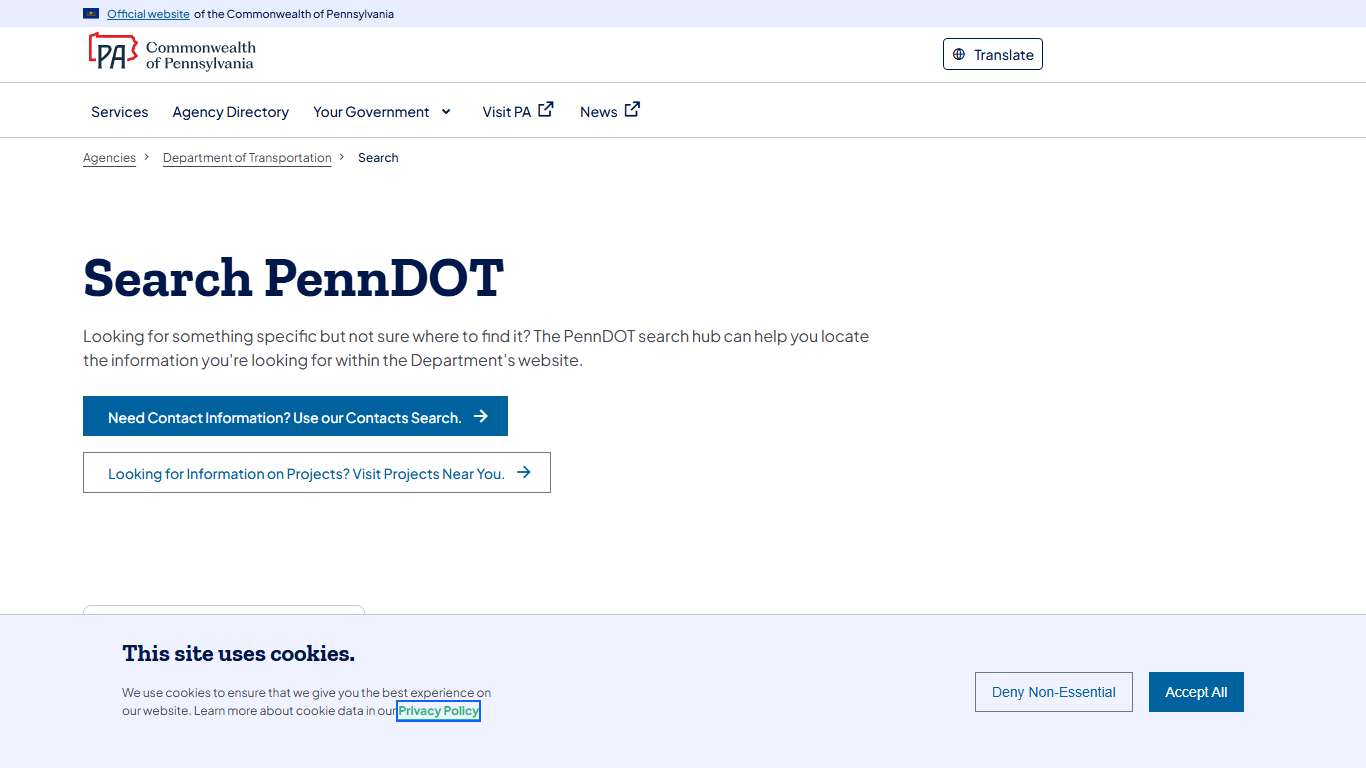 Search | Department of Transportation | Commonwealth of Pennsylvania
