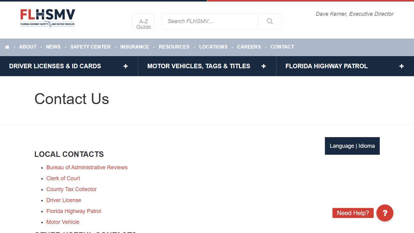 Contact Us - Florida Department of Highway Safety and Motor Vehicles